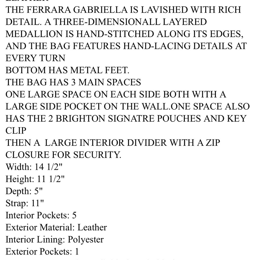 Brighton Ferrara Gabriella pewter medallion tote. - Picture 9 of 9